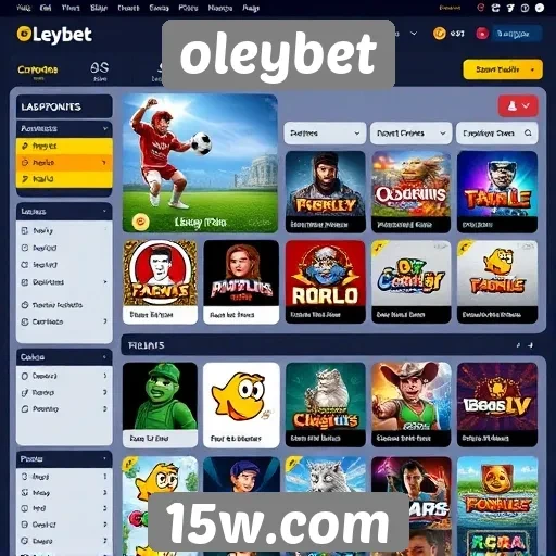 Plataforma de jogos Oleybet tem interface intuitiva