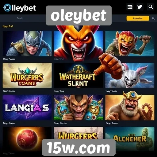 Variedade de jogos disponíveis na plataforma Oleybet